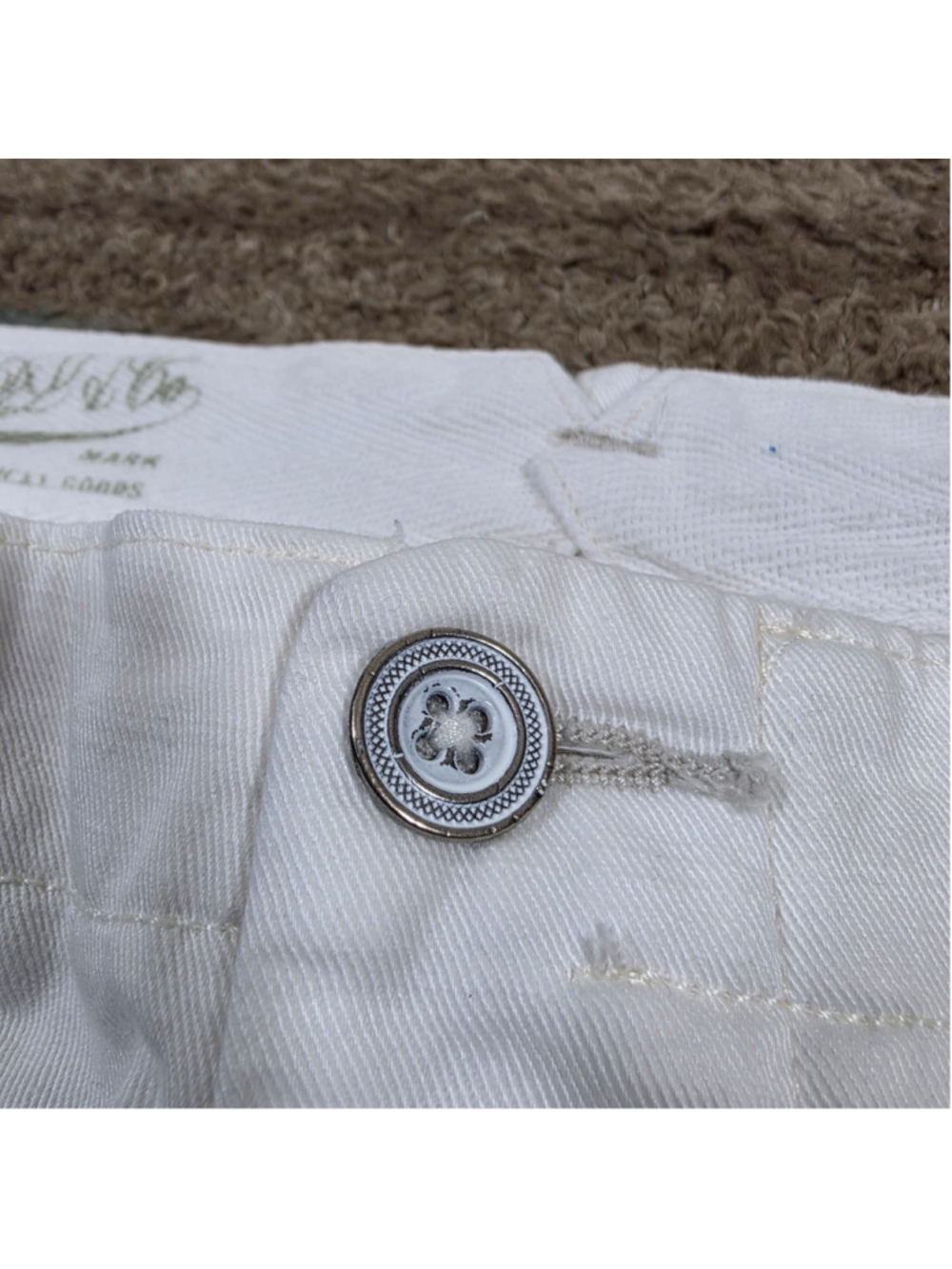 Polo Ralph Lauren White Frayed Hem Tailored Chino Shorts Men 34 - Picture 4 of 12